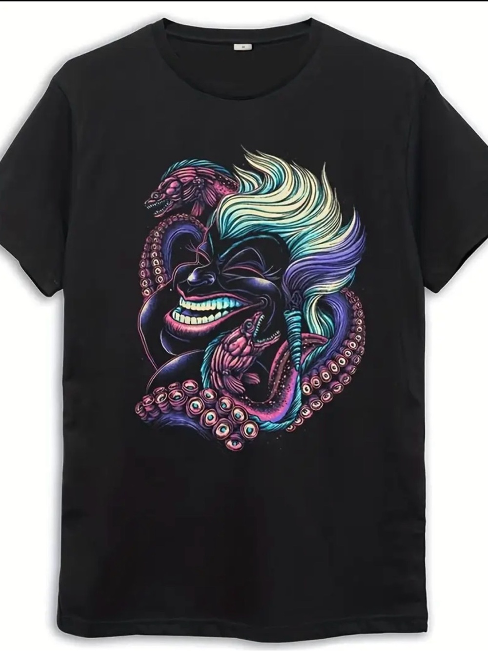 NWOT-Little Mermaid Ursula Men’s 2XL (44) Black Short Sleeve Graphic Tee